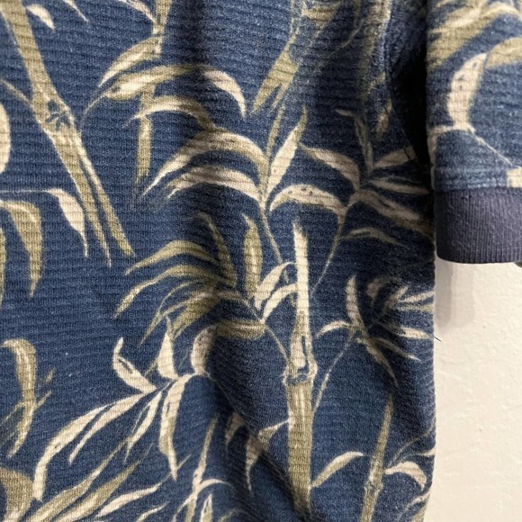 VINTAGE OP Ocean Pacific Blue Polo Bamboo Cotton Retro Medium - Picture 3 of 5